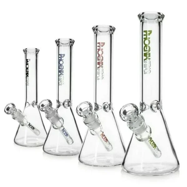10 ” Heavy Duty Clear Glass Beaker Water Pipe with Ice Catcher Thinner Neck