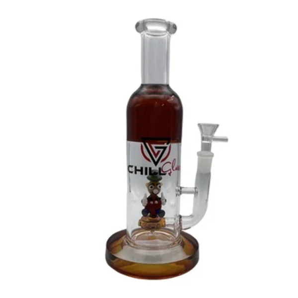 11 ” Chill Glass Water Pipe w/ Cartoon Man Percolator