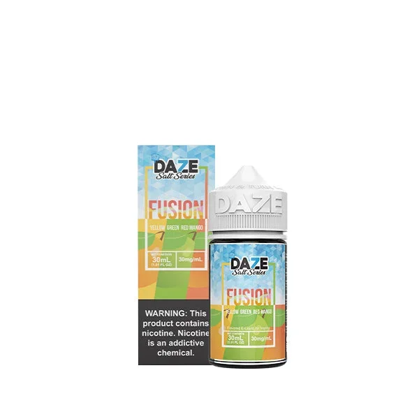7Daze Fusion Salt-Yellow Green Red Mango Iced, 30mL