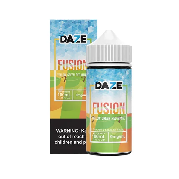 7Daze Fusion-Yellow Green Red Mango Iced, 100mL