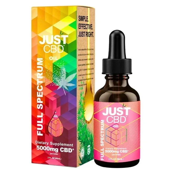 Aceite de CBD de espectro completo Just CBD 5000 mg 50 ml