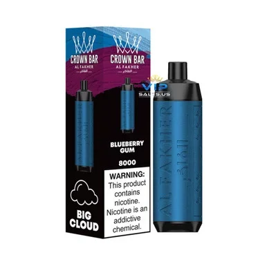 Al Fakher Crown Bar 8000 Puffs Disposable Vape – Blueberry Gum