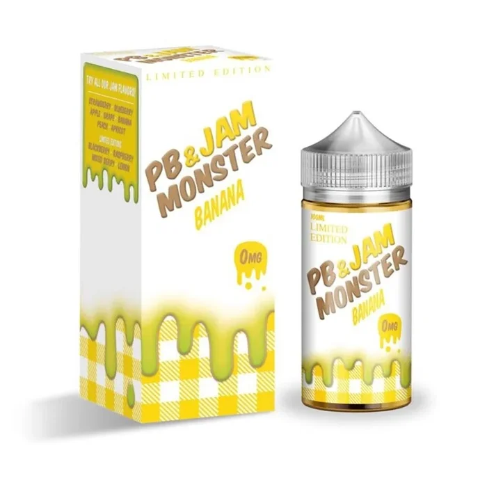 BANANA 100ML E-LIQUID PB & JAM MONSTER