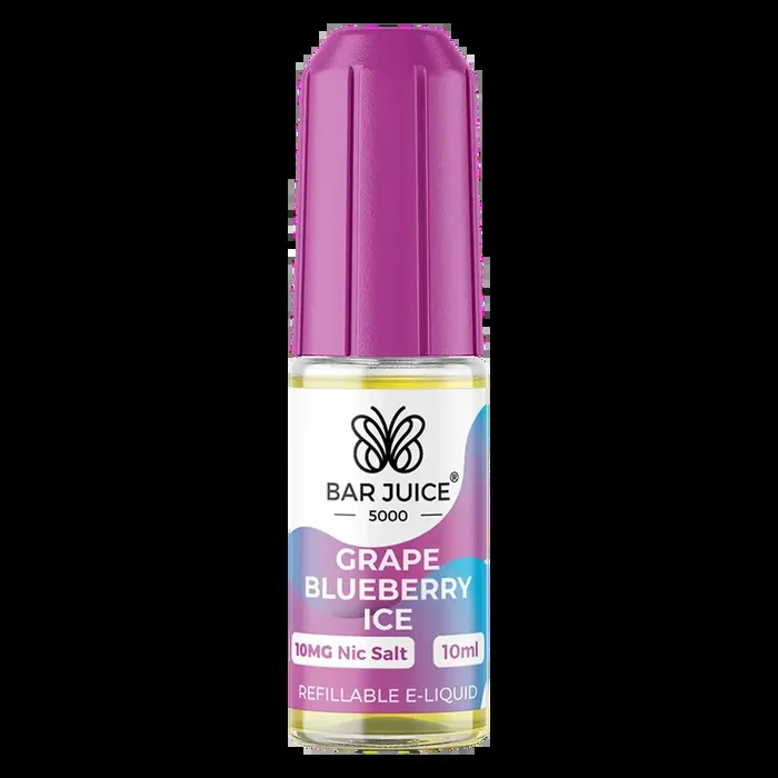 Bar Juice 5000 Grape Blueberry Ice Nic Salt Vape Juice 10ml