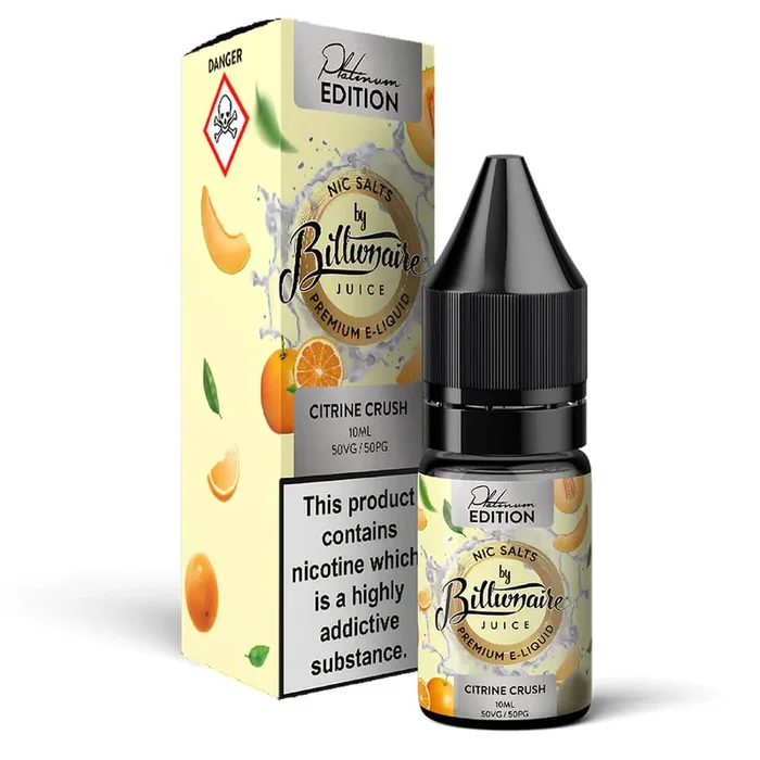 Billionaire Juice Platinum Edition Citrine Crush Nic Salt E-Liquid