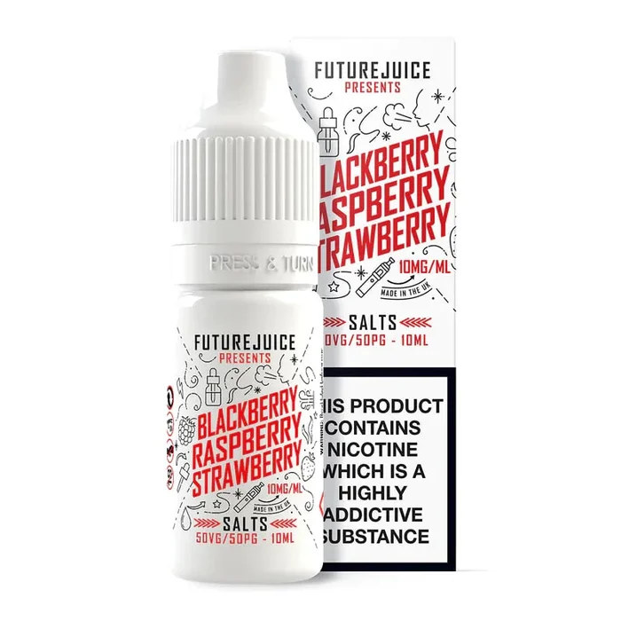 BLACKBERRY RASPBERRY STRAWBERRY 10ML NIC SALT FUTURE JUICE PACK OF 10