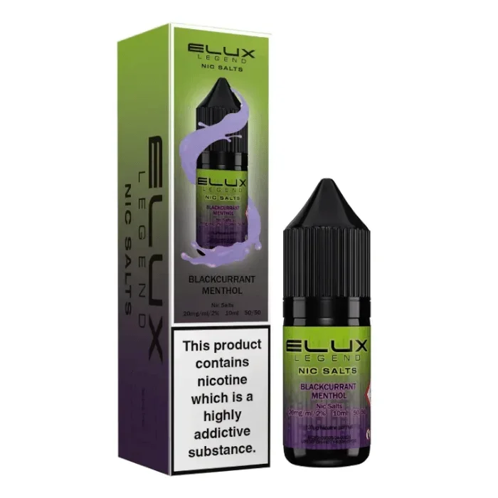 Blackcurrant Menthol Nic Salt E-Liquid by Elux Legend