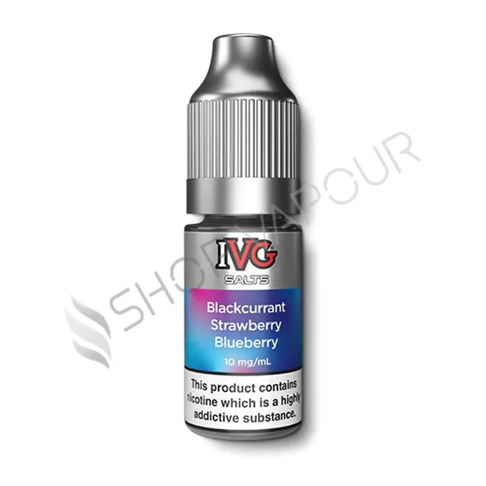Blackcurrant Strawberry Blueberry Nic Salt E-Liquid by IVG