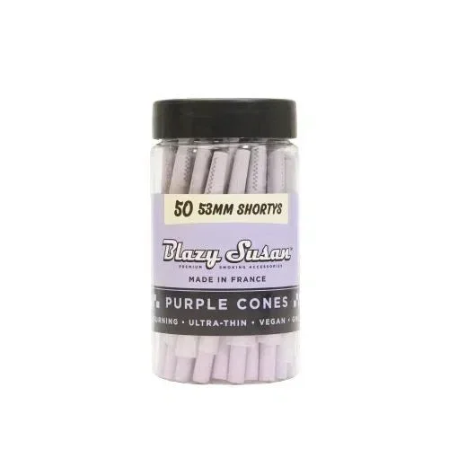 Blazy Susan Purple 53mm Shortys Cones (50ct)