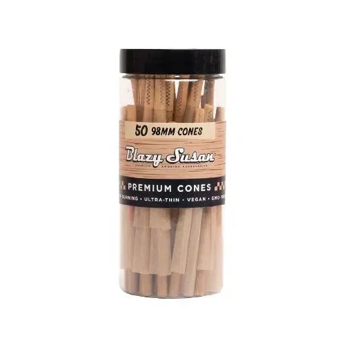 Blazy Susan Unbleached 98mm Cones (50ct)