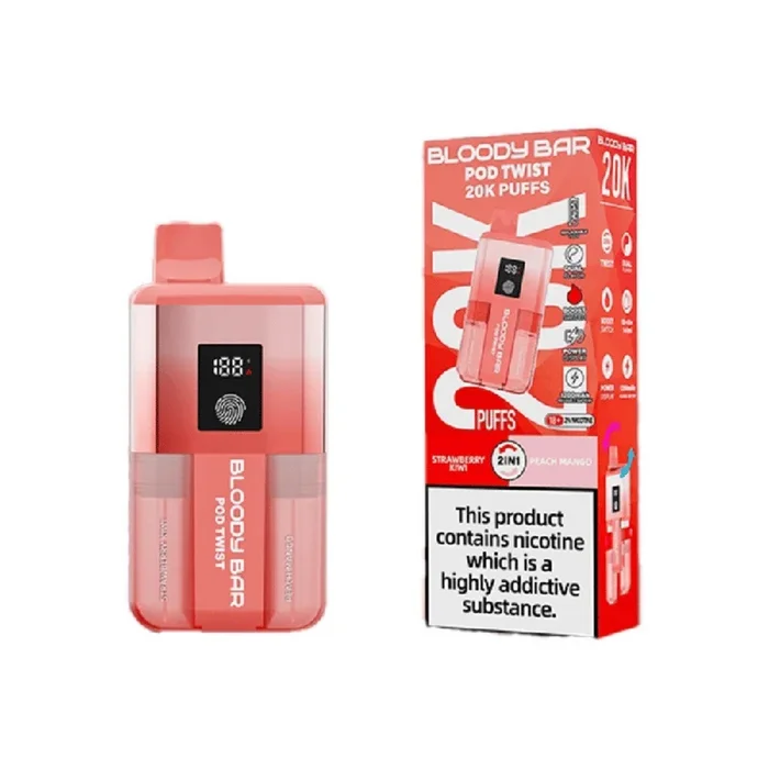 Bloody Bar 20K Prefilled Pod Kit Strawberry Kiwi / Peach Mango