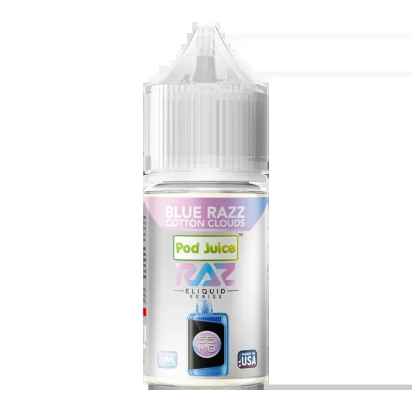 Blue Razz Cotton Clouds RAZ X Pod Juice