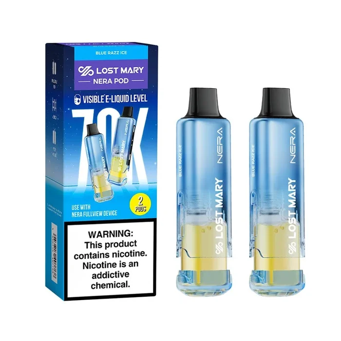 Blue Razz Ice – Lost Mary Nera Fullview 70k Disposable Vape Pod