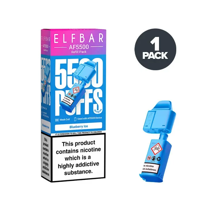 Blueberry Ice Elf Bar AF5500 Refill Pack