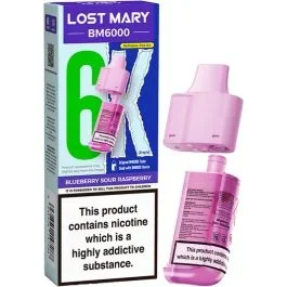 Blueberry sour raspberry Lost Mary BM6000 pod & refill 12ml