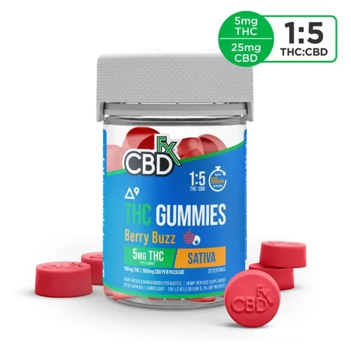 CBDFX THC Gummies – Berry Buzz – 500mg