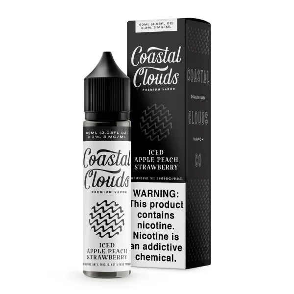 Coastal Clouds – Iced Apple Peach Strawberry – 60mL