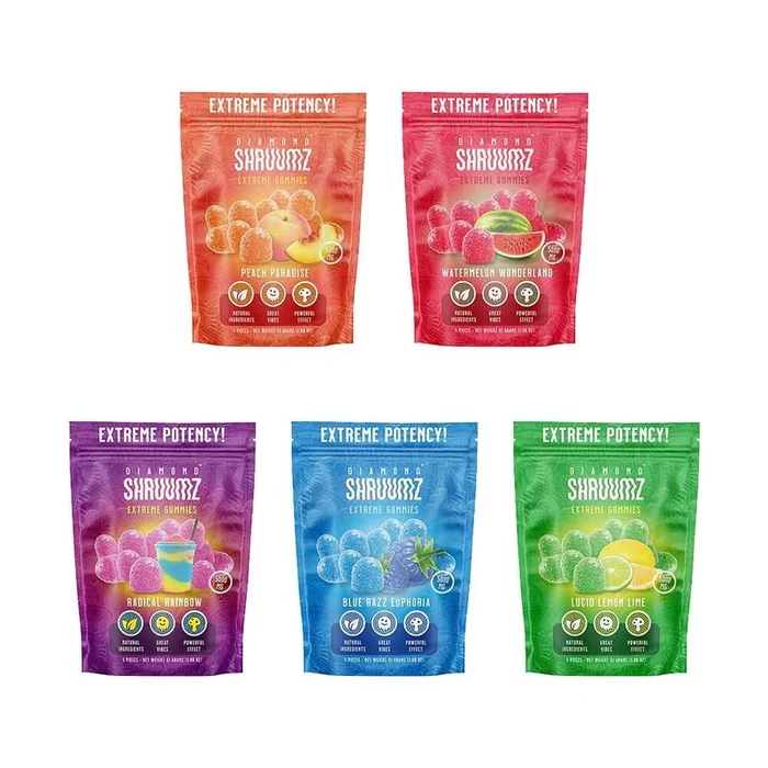 Diamond Shruumz Extreme Gummies (5000mg 5ct Pouch)