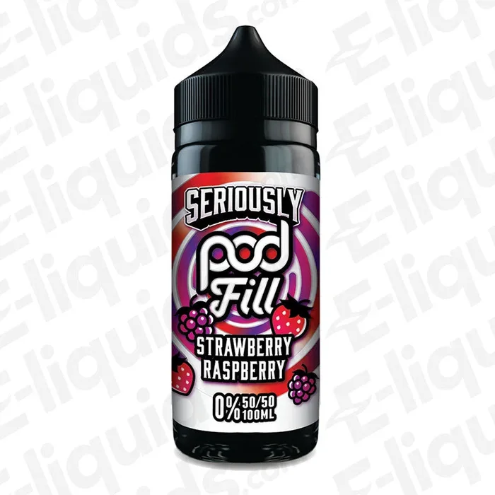Doozy Vape Co Strawberry Raspberry Seriously Podfill 100ml Shortfill Vape Juice