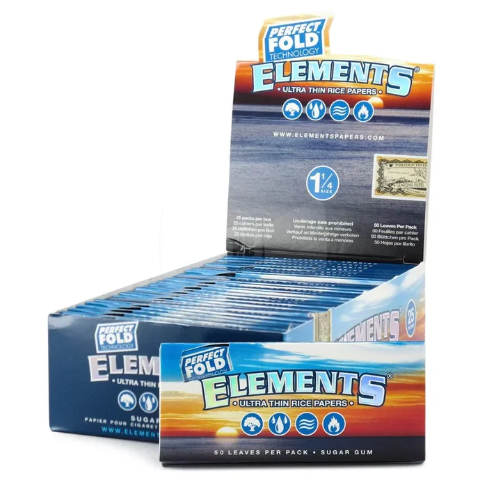 Elements Ultra Thin Rice Papers Perfect Fold 1 1/4 25ct