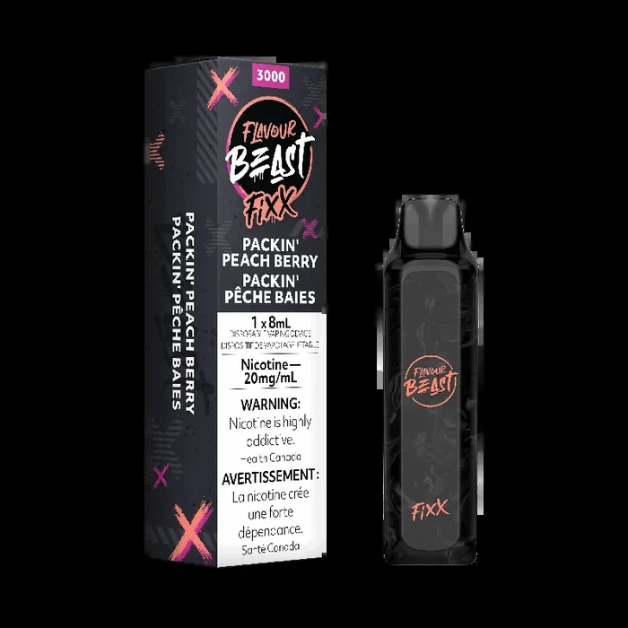FLAVOUR BEAST FIXX – PACKIN PEACH BERRY 3000