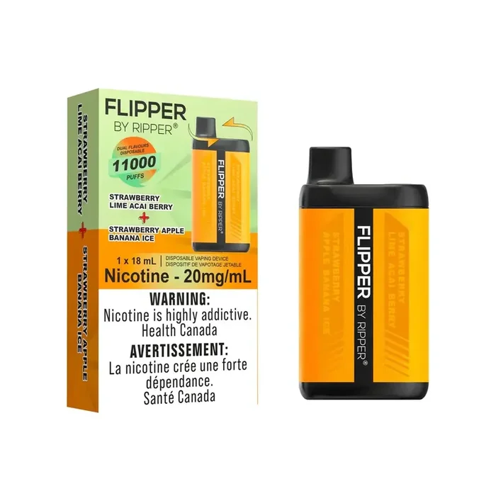 FLIPPER – STRAWBERRY LIME ACAI BERRY + STRAWBERRY APPLE BANANA ICE