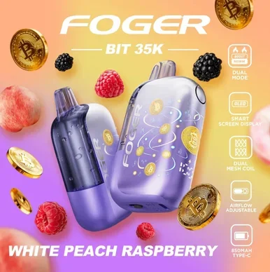Foger Bit 35K Disposable Vape – White Peach Raspberry