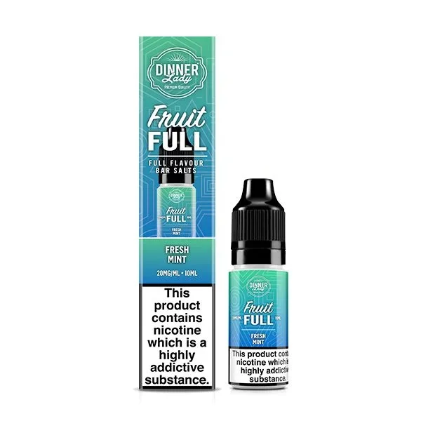 FRESH MINT FRUIT FULL BAR SALTS 10ML NIC SALT DINNER LADY