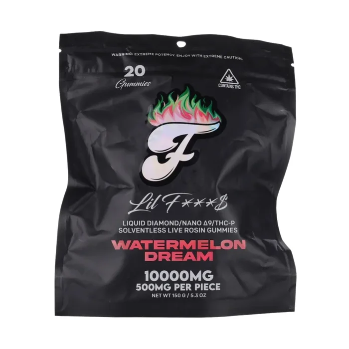 Fuego Lil F***S Nano D9 + THC-P Live Rosin Gummies – 10,000mg