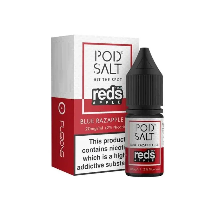 FUSIONS REDS APPLE BLUE RAZAPPLE ICE 10ML NIC SALT POD SALT