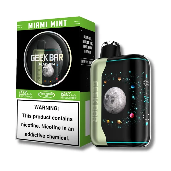 Geek Bar Pulse X Platinum Edition Disposable 25K – Miami Mint Flavor