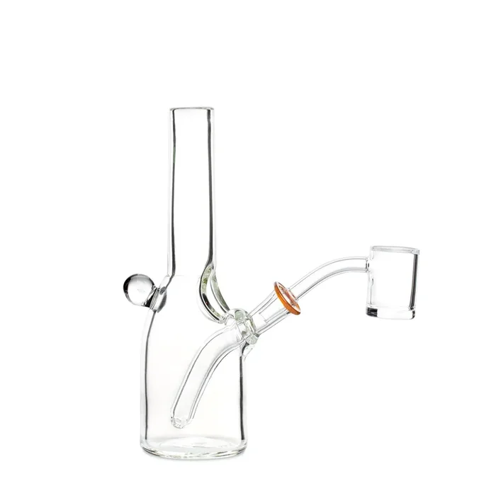 GMay Glass Amber Purple Sake Bottle Dab Rig