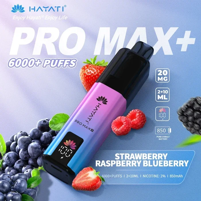Hayati Pro Max + 6000 – Strawberry Raspberry Blueberry