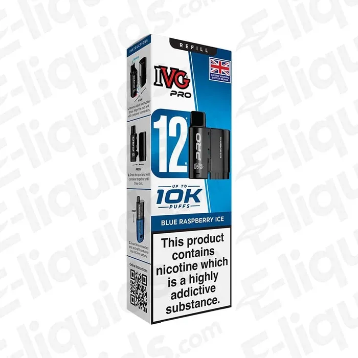 IVG Pro 12 20mg Blue Raspberry Ice Prefilled Pod