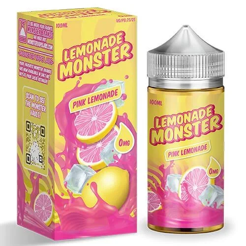 Jam Monster Series E-Liquid 100mL – Freebase – Original, Ice, Lemonade, Etc. – Lemonade – Pink Lemonade, 06mg
