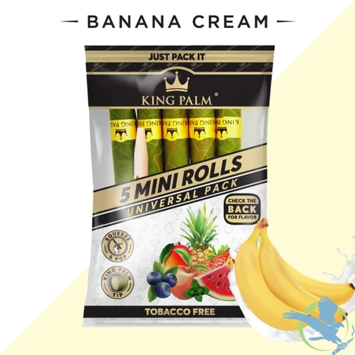 King Palm Mini Size Flavored Real Leaf Rolls – Pack of 5