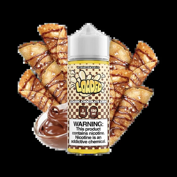 Loaded Series E-Liquid 120mL – Freebase – Classica Chocolate Crepe, 03mg
