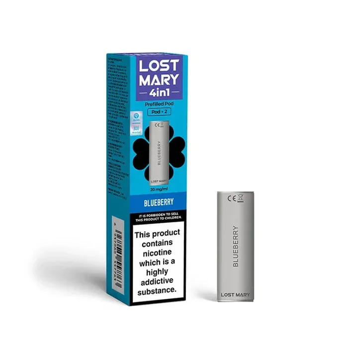 Lost Mary 4in1Blueberry Prefilled Vape Pods 20mg – 2 Pods