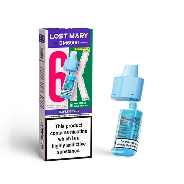 Lost Mary BM6000 Triple Berry Prefilled Vape Pods – 20mg