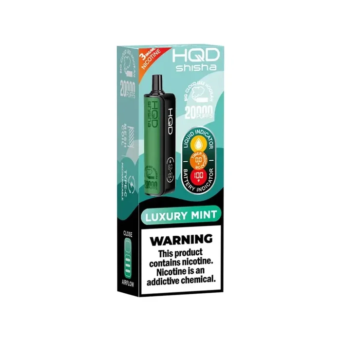 Luxury Mint HQD Shisha 3% 20K Disposable Vape
