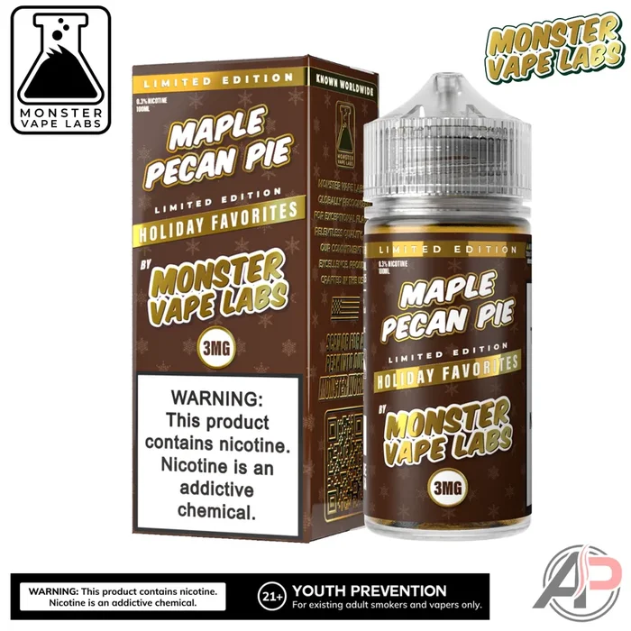 Maple Pecan Pie E-Liquid By Holiday Monster Vape Labs 100mL