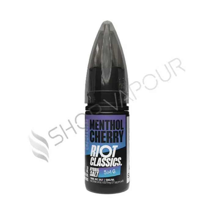 Menthol Cherry Nic Salt E-Liquid by Riot Classic Salts