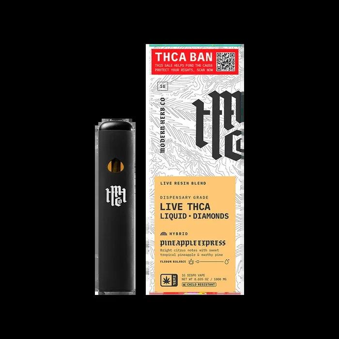 Modern Herb Co Liquid Diamonds THCA Disposable Vape | Pineapple Express