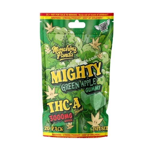 Munching Panda Mighty 3000mg THC-A Gummies – Green Apple
