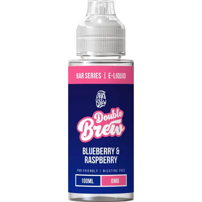 OHM BREW DOUBLE BREW BLUEBERRY & RASPBERRY 100ML SHORTFILL E-LIQUID