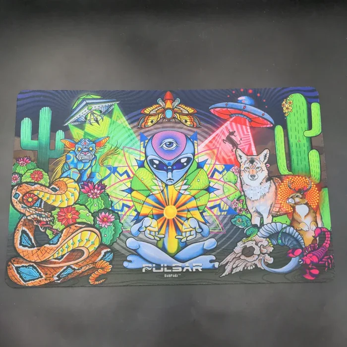Pulsar DabPadz Dab Mat | Psychedelic Desert | 16 “x10 “