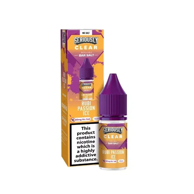 Rubi Passion Ice Nic Salt E-Liquid by Seriously Clear Bar Salt 10ml | 20mg