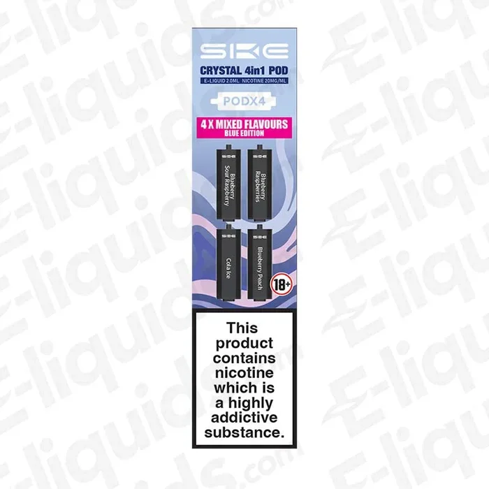 SKE Crystal 2400 4-in-1 Blue Edition Mixed Flavour Prefilled Pod