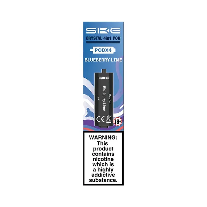 SKE Crystal 2400 4 in 1 Prefilled Pods – Blueberry Lime