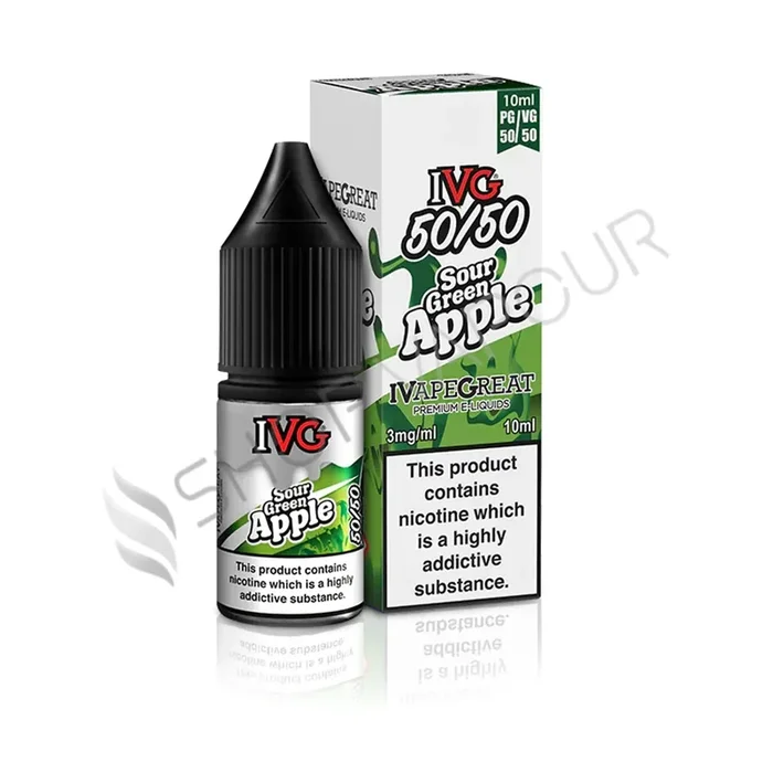 Sour Green Apple 10ml E-Liquid by IVG 50/50